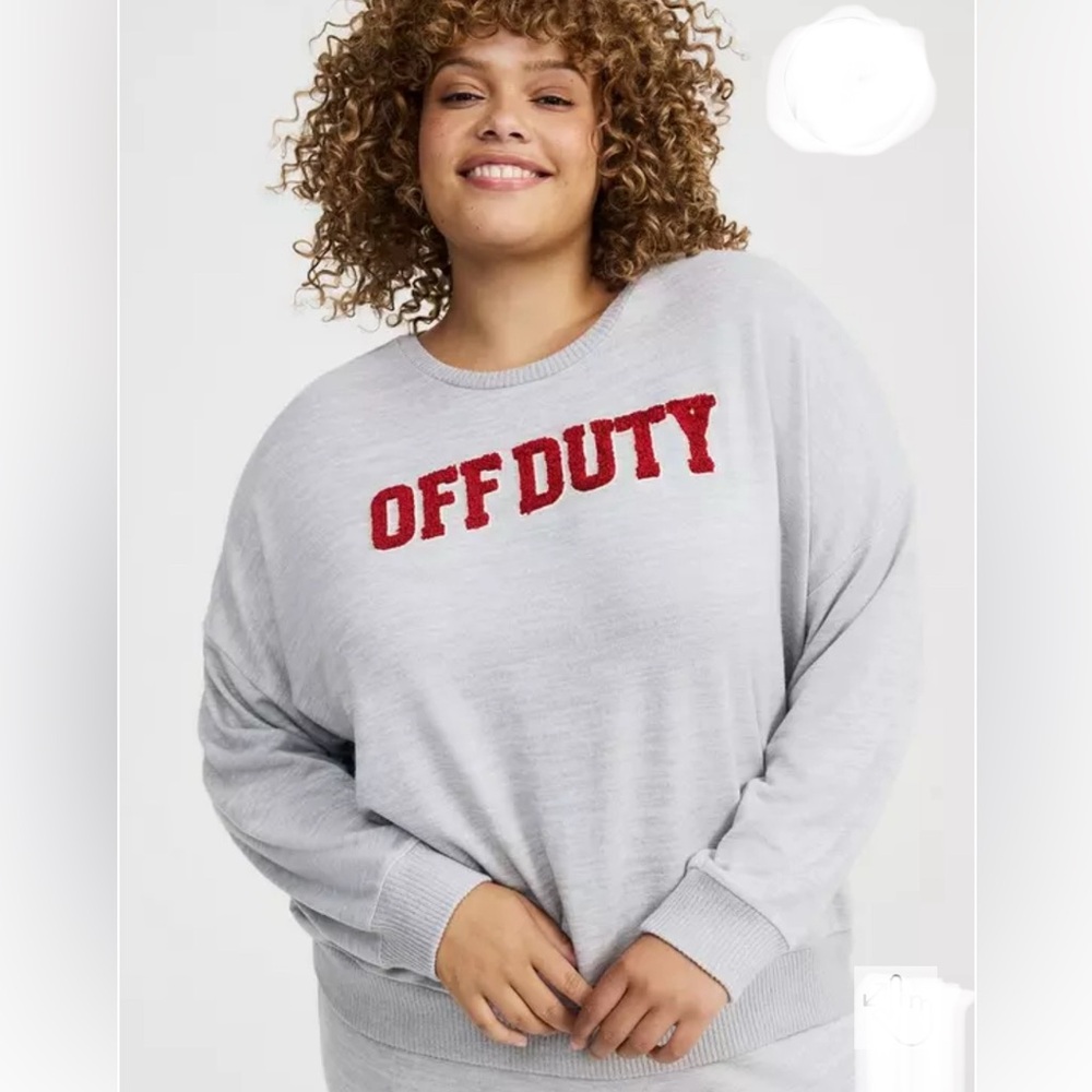 TORRID “Off Duty” Lightweight Oversized Lounge Sweatshirt size 1x GORGEOUS
